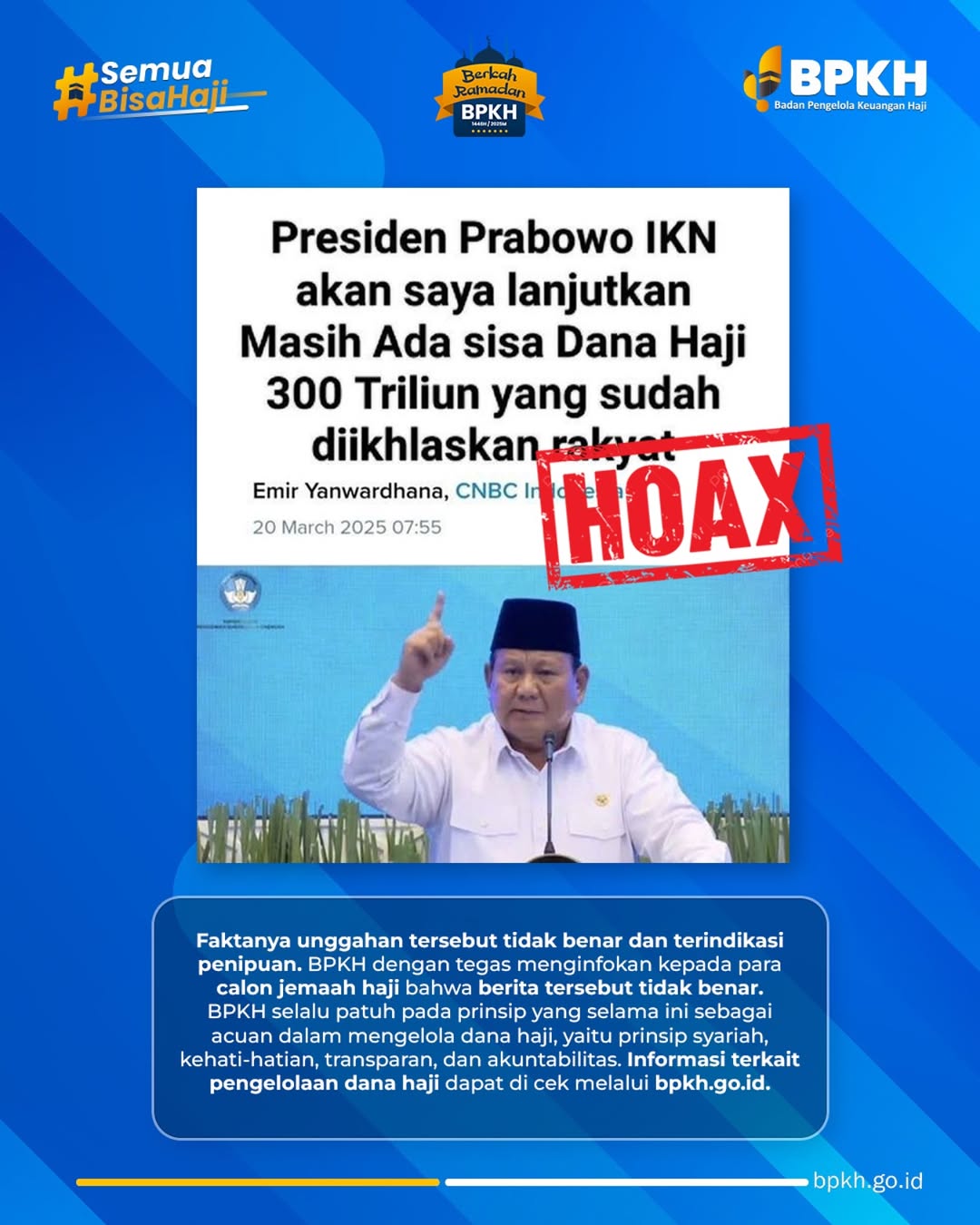 Dana Haji Sebesar 300 Triliun Digunakan untuk Pembangunan IKN