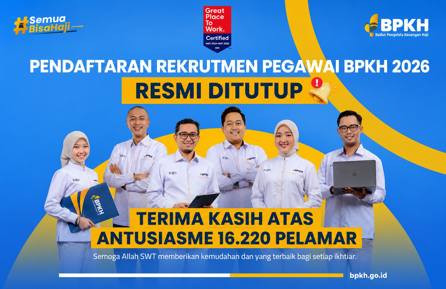 Rekrutmen Pegawai BPKH 2026 Resmi Ditutup, Diikuti 16.220 Pelamar
