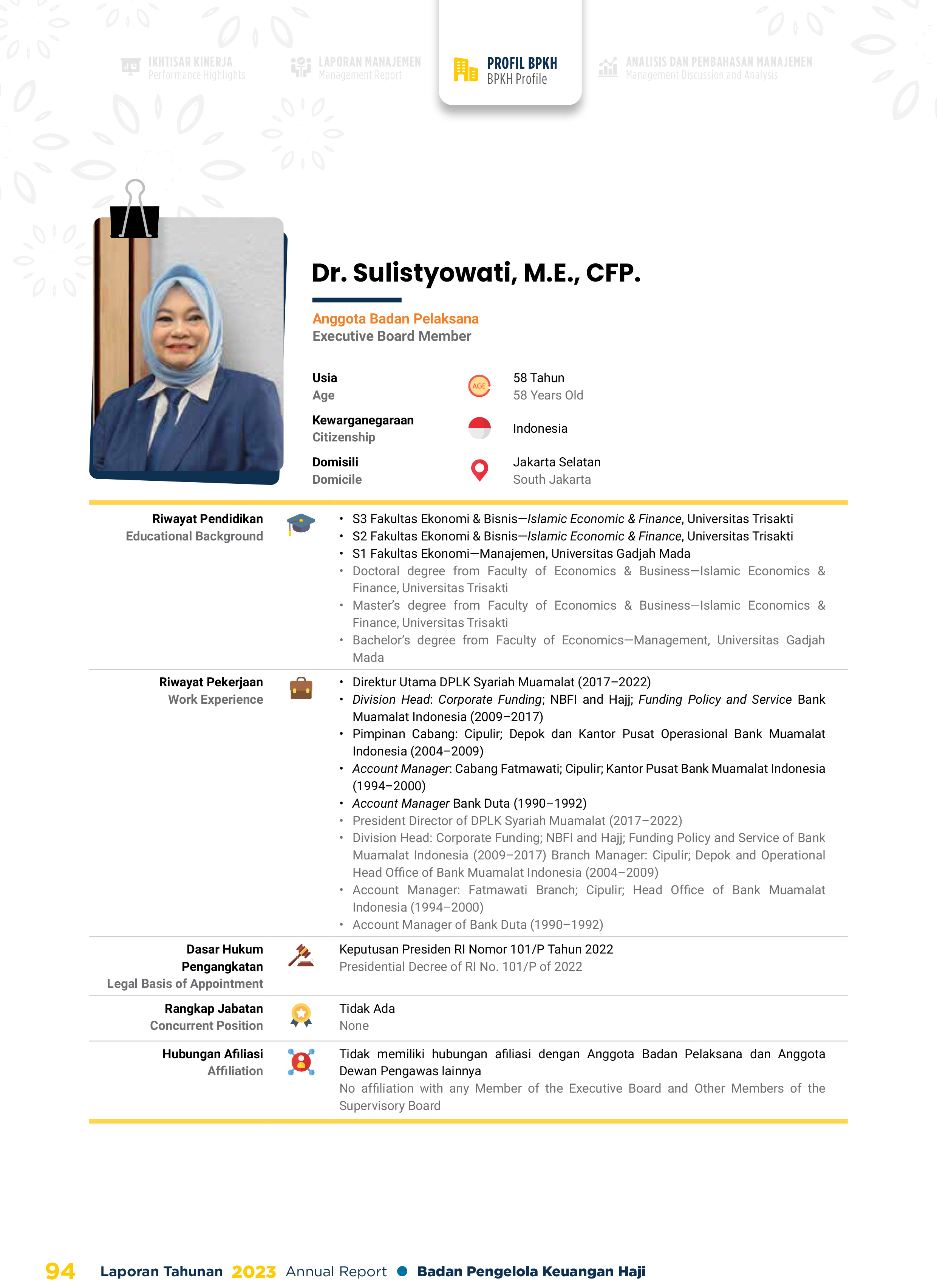 Biodata Sulistyowati
