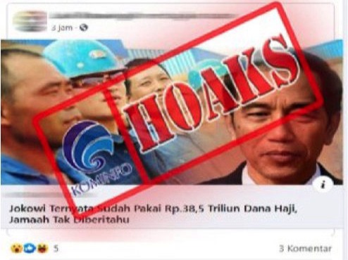 [HOAKS] Jokowi Ternyata Sudah Pakai Rp38,5 Triliun Dana Haji