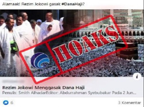 [HOAKS] Rezim Jokowi Menggasak Dana Haji